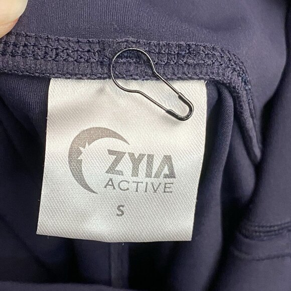 Zyia Active Womens Rainbow Stripe Luxe Legging Size Small Navy Blue Inseam 23” - Picture 4 of 9